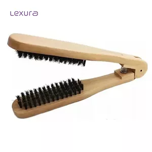 برس دو طرفه کراتین نسوز چوبی لیز