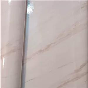 برچسب کابینت سفید با رگه کرمی طرح سنگ هایگلاس - 3510