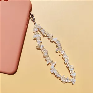 آویز موبایل مدل سنگ کوارتز شفاف