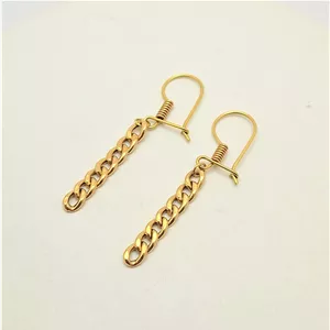 گوشواره کارتیر تخت | طلا ۱۸ عیار بدون اجرت 