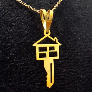 پلاک طلا 18عیار طرح کلید خانه