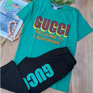 تیشرت و شلوارک پسرانه چاپ گوچی سایز65/70