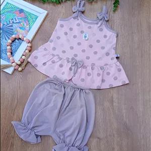 تاپ وشلوارک دخترانه مدل بندی سایز35/40