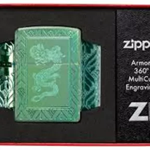 فندک‌زیپو مدل 49054 ARMOR HP GREEN ELEGANT DRA