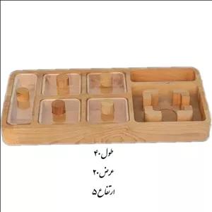 تی بگ چوبی 6 خانه درب طلقی(پس کرایه)