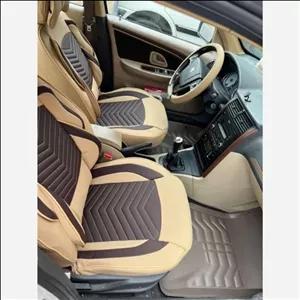 ست کامل روکش صندلی چرمی و پارچه ای برزنتی VIP خلبانی - مناسب پژو 405 نصب آسان و قابل  شست و شو