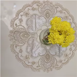 رومیزی سه تیکه گرد ترک نسکافه ای