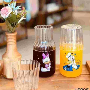 پارچ شب به همراه لیوان پیرکس طرح دیزنی لند