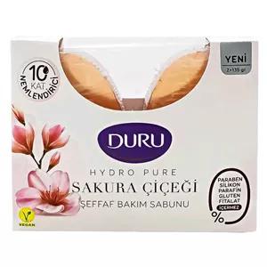 صابون دورو کارتنی حاوی عصاره شکوفه گیلاس دورو Duru بسته 2 عددی واردات قانونی ارسال از منطقه آزاد ارس