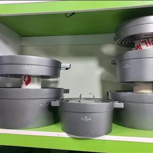 سرویس قابلمه 16 پارچه راکلند مدل تمیس رنگ طوسی