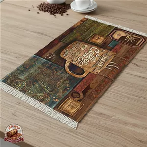 فرش ماشینی (چاپی) فرشینه آشپزخانه k102 جنس رویه مخمل هازان ترک زیره ضدلغزش (ابعاد دلخواه ) تولید میشه - 80 * 50 ( پادری ) ارسال فوری- فرشینه نازگل