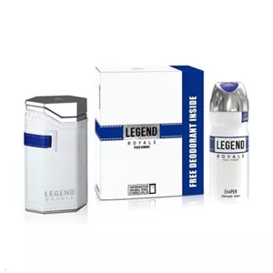 عطر ادکلن مردانه امپر لجند رویال آبی اصلی و اورجینال امپراسپری EMPER LEGEND ROYAL Free Deodorant Inside