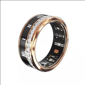 حلقه هوشمند اسمارت رینگ مدل V2-diamond رنگ رزگلد مشکی