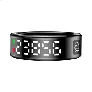 حلقه هوشمند اسمارت رینگ مدل Sr08 رنگ‌ مشکی براق