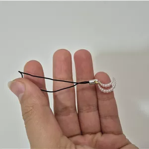 آویز گوشی و جاکلیدی مدل ماه مرواریدی