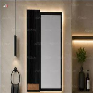 آینه باکس طبقه دار مشکی قهوه ای دارای آرام بند سایز 40*60
