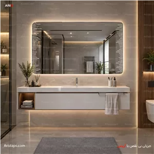 آینه بک لایت 70*50 چراغ دار لمسی آریس تپس ( نصب آسان و سریع )