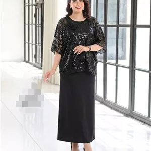 پیراهن مجلسی مزونی بلند زنانه سایز بزرگ مناسب محرم لباس مجلسی مزونی زنانه مشکی محرمی ماکسی مجلسی زنانه سایز بزرگ لباس مجلسی دخترانه سایز بزرگ جنس کرپ و حریر پولک دوزی شده سایزبندی 48 الی 56