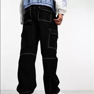 شلوار کارگو کتان برشکا bershka