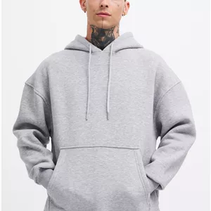 هودی بیسیک اورسایز رنگ طوسی ملانژ برند مچینیست MACHINIST