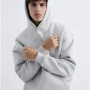 هودی بیسیک اورسایز رنگ طوسی روشن برند مچینیست MACHINIST