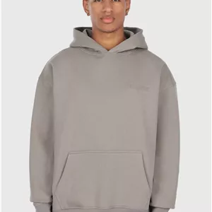 هودی بیسیک گرم بالا رنگ Grey Flannel برند دراپسایز DROPSIZE