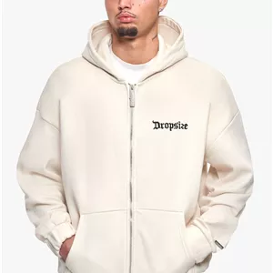 سوبشرت بیسیک گرم بالا لوگو گلدوزی رنگ کرم شیری برند دراپسایز DROPSIZE