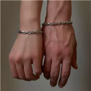 ست دستبند دو نفره شنل استیل