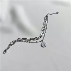 دستبند دولاین الیزابت سیلور (استیل)