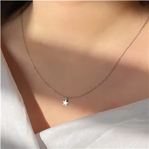 گردنبند ستاره نقره ای استیل 