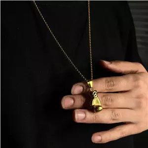 گردنبند پلاک دستکش بوکس در دورنگ استیل ضد حساسیت و رنگ ثابت کد ztk