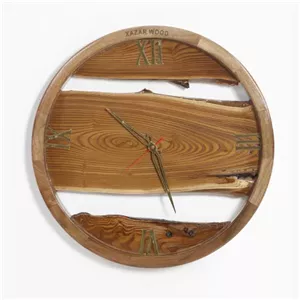 ساعت چوبی روستیک - دیواری