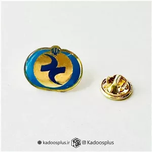 بج سینه نظام روانشناسی و مشاوره آبی طلایی با روکش پلی استر