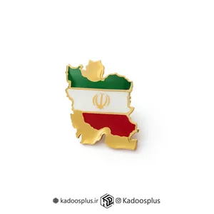 بج سینه نقشه ایران با نماد جمهوری اسلامی