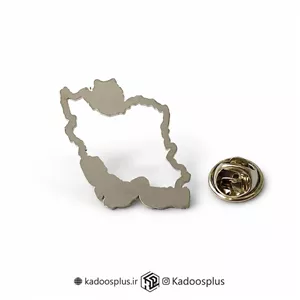 بج سینه نقره ای  نقشه ایران بُرشی