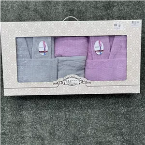 سرویس کامل حوله دونفره هارمونی یاسی طوسی