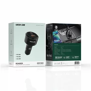 شارژر فندکی سه پورت گرین لاین Green Lion Roadex  Triple Port Car  Charger 80W