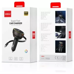 شارژر فندکی هیسکا مدل HISKA HCC337 توان ۸۰ وات