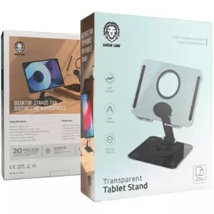 استند تبلت شفاف مدل 360° Rotating Foldable گرین لاین
