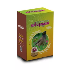 خوراک ویژه مرغ مینا به همراه میل ورم سپهردانه بسته 1 کیلویی