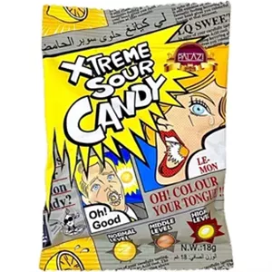 آبنبات فوق ترش xtreme sour candy طعم لیمو