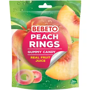 پاستیل ببتو مدل حلقه هلو Bebeto Peach Rings