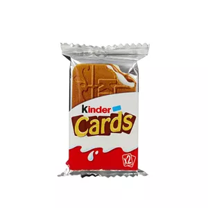 بیسکوییت با مغز شکلات کیندر کاردز 25.6 گرمKinder Cards