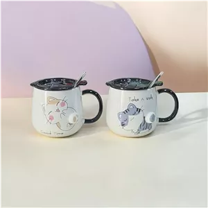 ماگ درب قاشق دار گربه