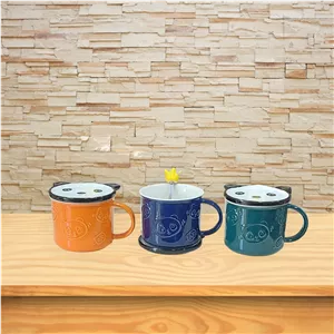ماگ (درب .زیره دار) .قاشق  دار پاندا