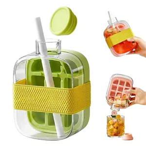 جا یخی دوکاره ترند 🧊🥤 | قمقمه و قالب یخ ۲ کاره – در دو سایز 500 و 800 میل