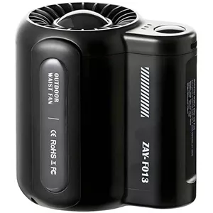 فن خنک‌کننده پوشیدنی شارژی ZAY-F013 | فن کمری توربینی با باد قوی مناسب رانندگی، موتورسواری و کار در گرما