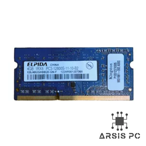 رم لپ‌تاپ Elpida DDR3 ظرفیت 4 گیگابایت فرکانس 1600MHz (PC3-12800) تایمینگ CL11 نوع SO-DIMM استوک