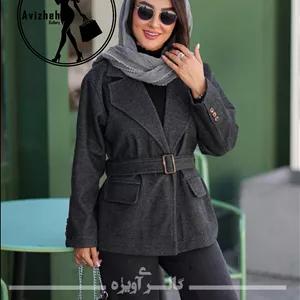 کُت فوتر زنانه یقه انگلیسی دو جیب جنس فوتر کجراه