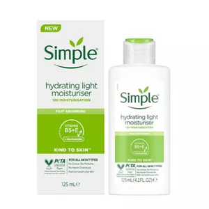 کرم مرطوب کننده و آبرسان سیمپل Simple مدل لایت Light مناسب پوست های حساس و انواع پوست حجم 125 میلی